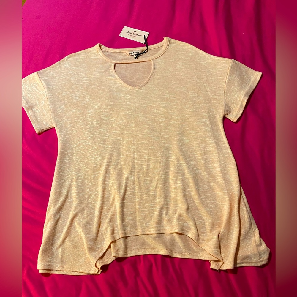 SALE 2/$20! NWT Juicy Couture Tunic,powder pink soft stretch fabric,hanky hem, S